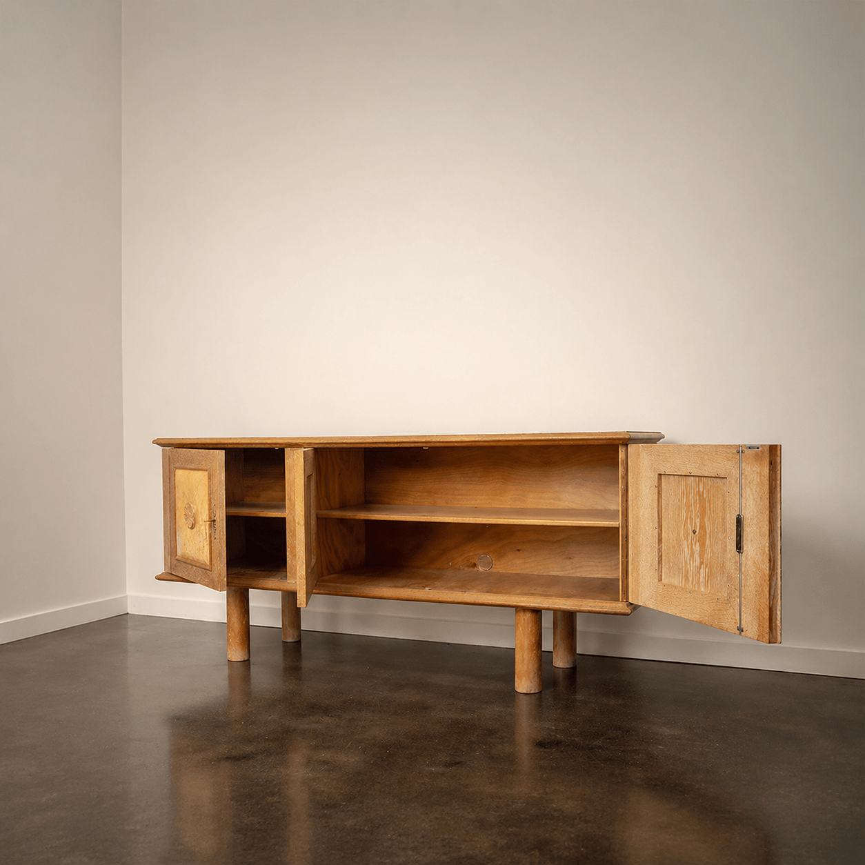 Art Deco French Sideboard with Parchment Doors