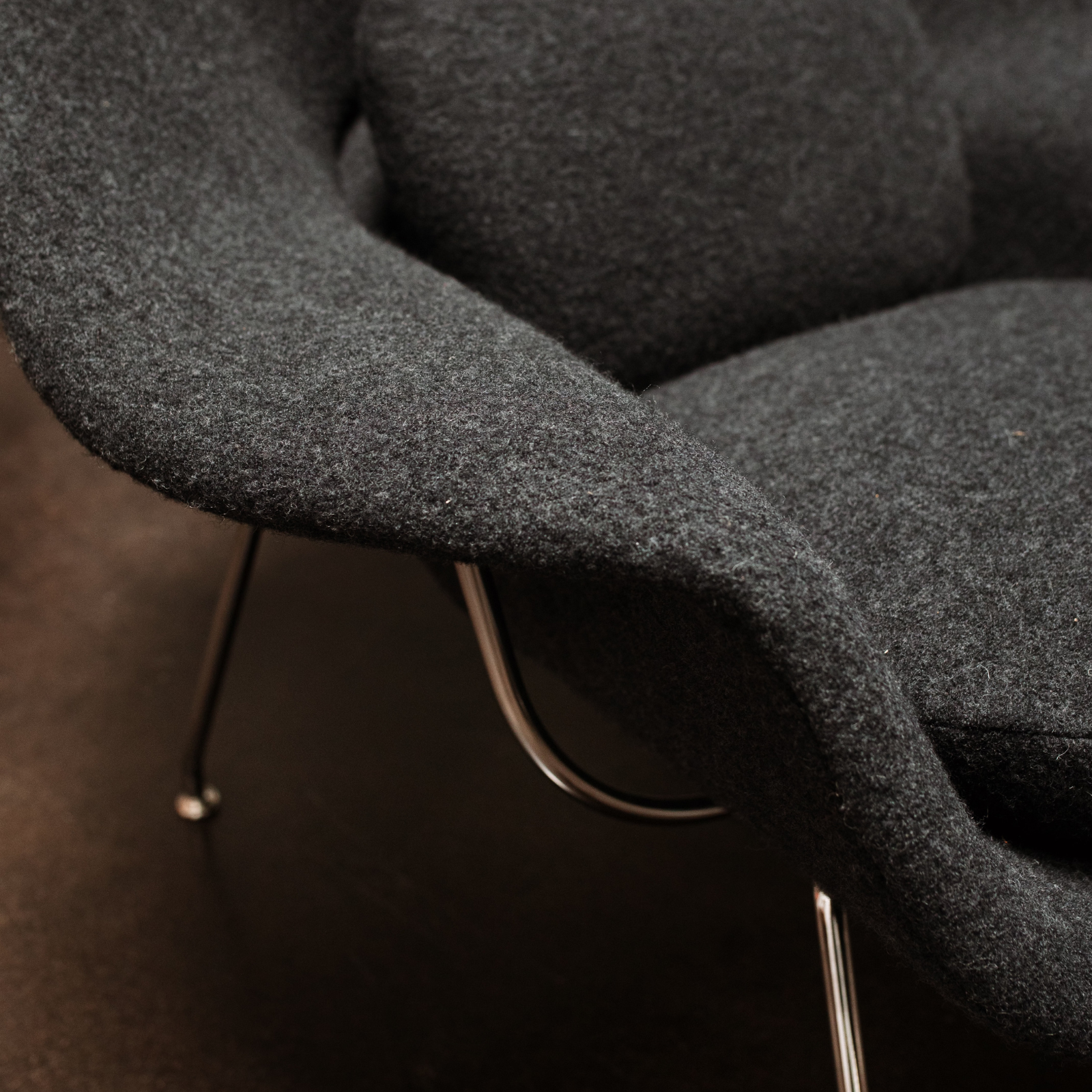 Rare vintage womb chair reupholstered by The Selby House.