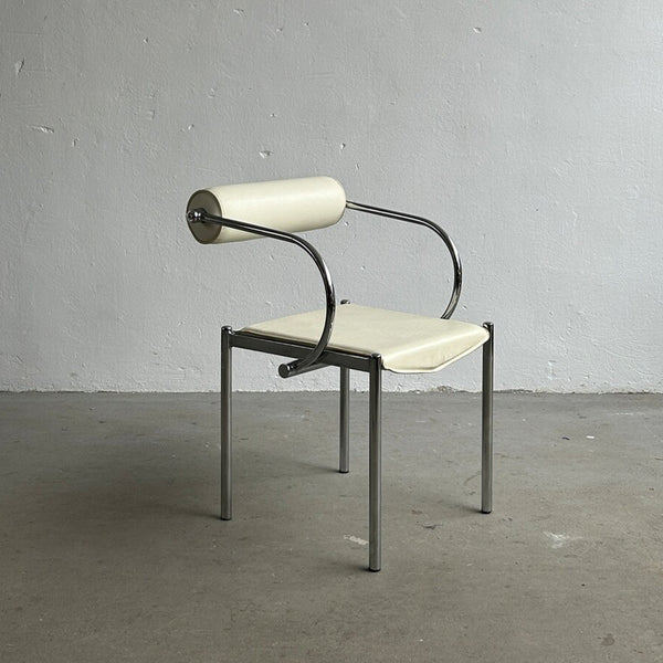 A Pair of Postmodern Tubular Chrome Armchairs | Available 04/01