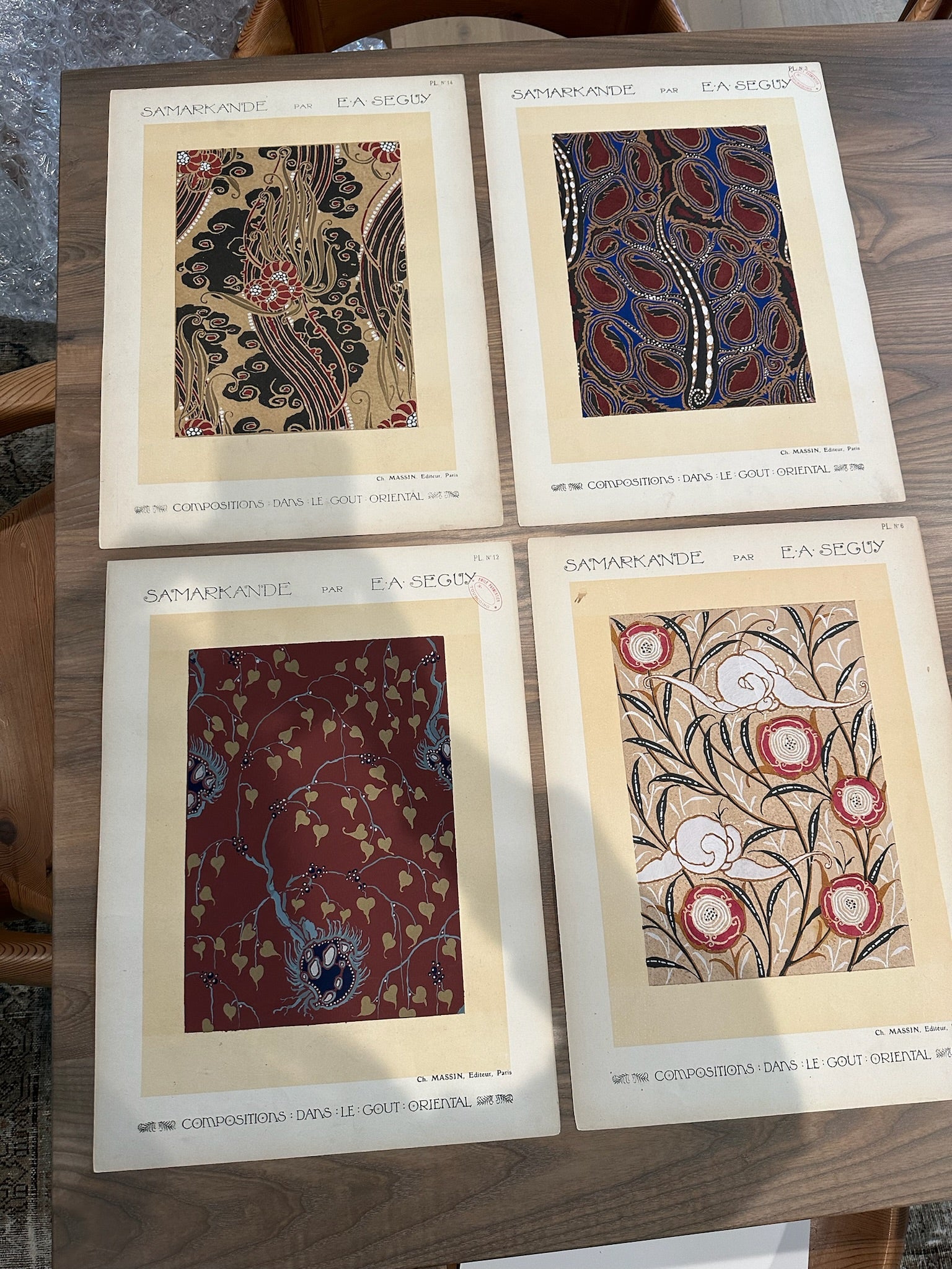 French Pochoir Illustrations by E.A. Séguy, 1920’s