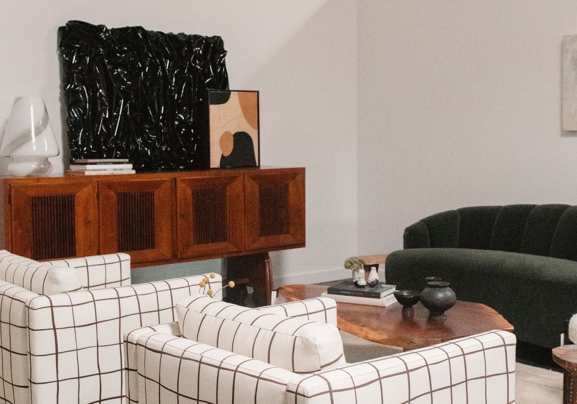 The Selby House's Dallas studio with rare vintage furniture and art pieces.