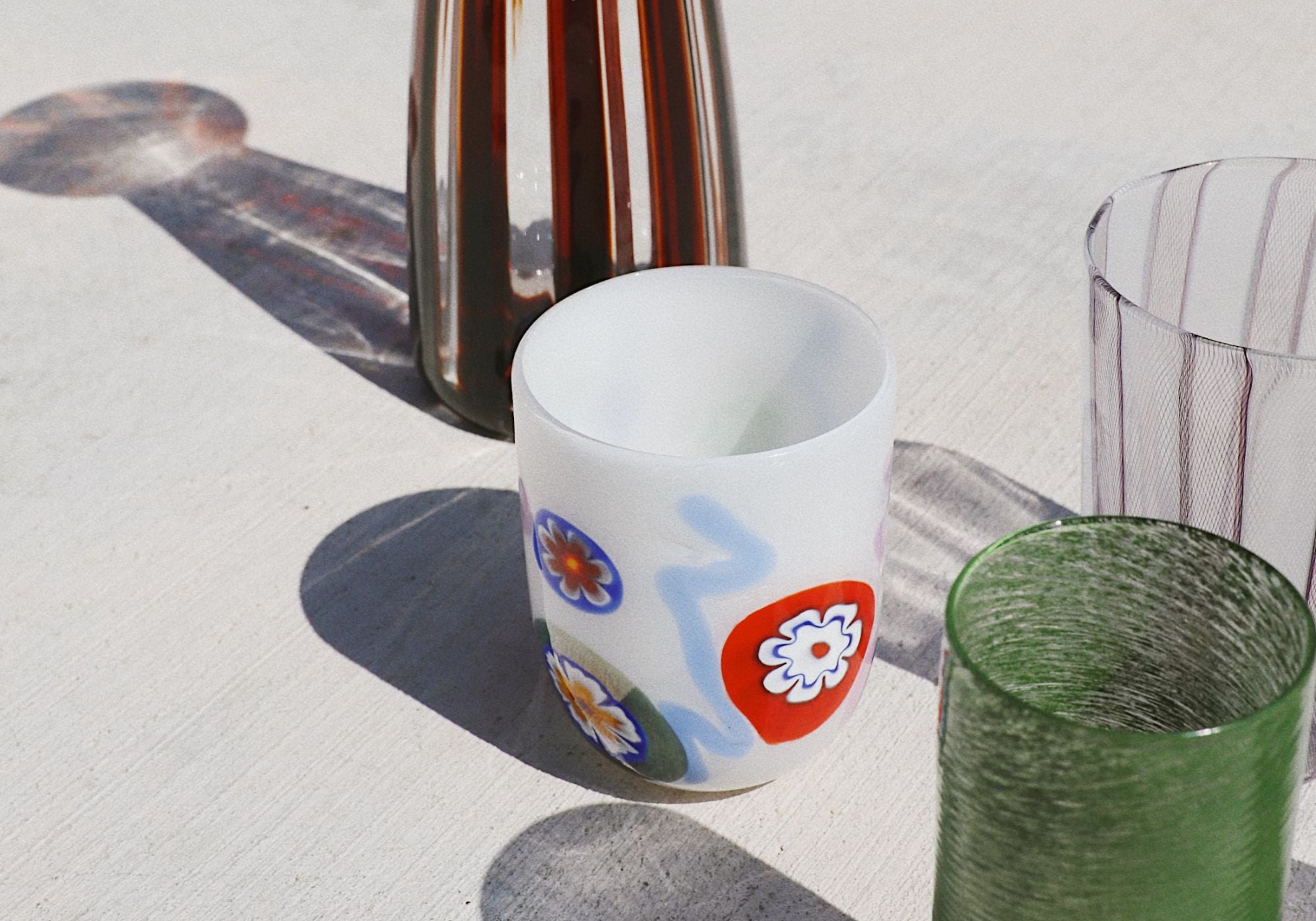 Laguna~B traditional hand blown glass cups.