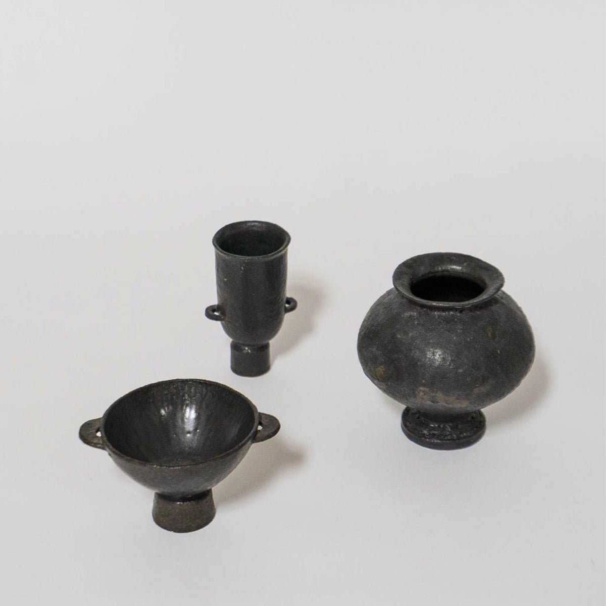 Spanish Pottery with Black Glaze