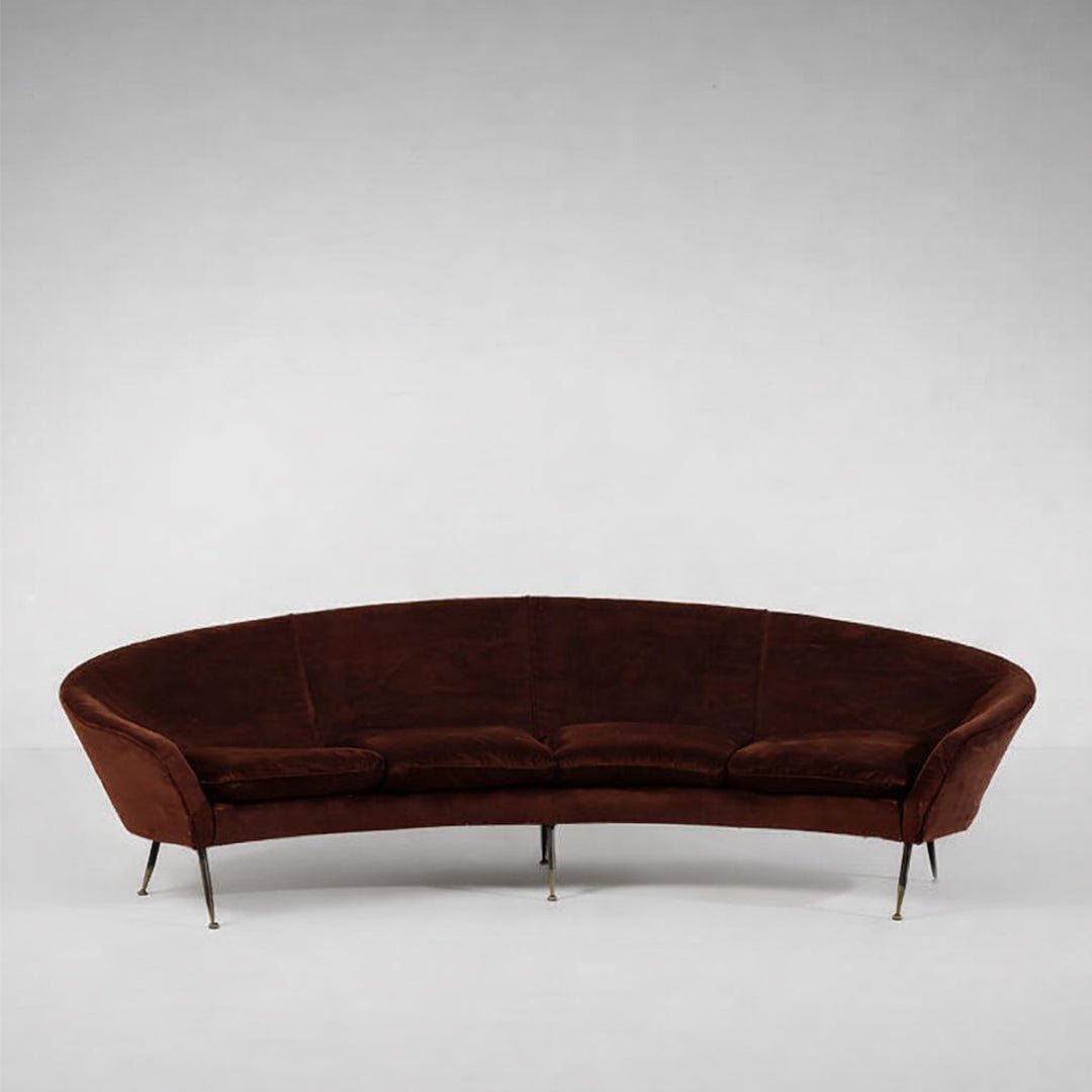 Italian Curved Sofa | 1950's