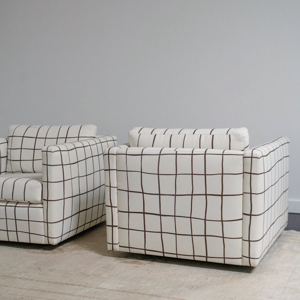 A Pair of Knoll Pfister Club Chairs