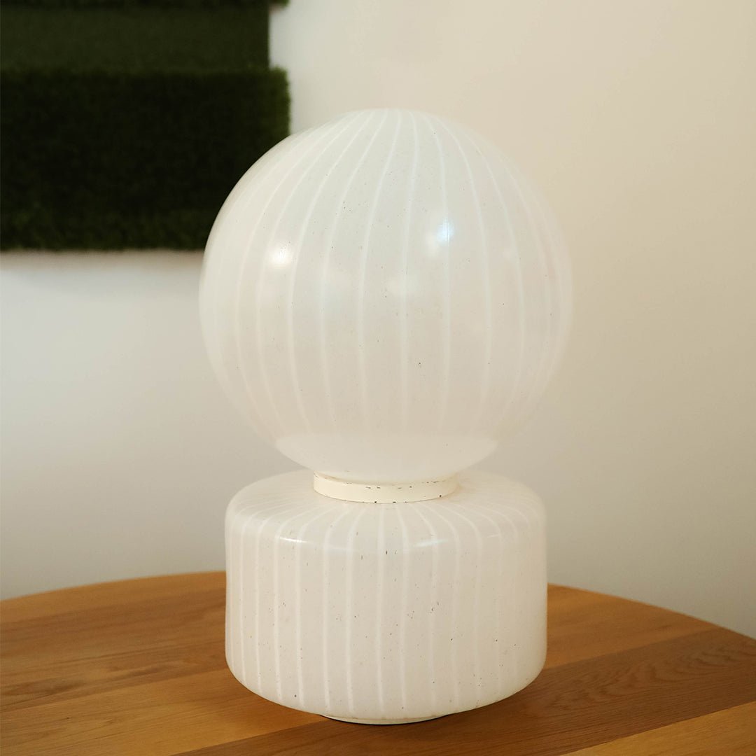 Sculptural Striped Murano Glass Lamp by Vistosi | 1950s