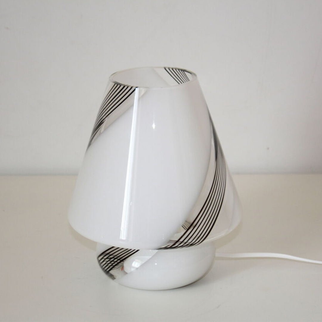 Mini, Vintage Murano Glass Mushroom Table Lamp