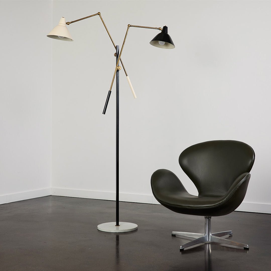 A Rare Stilnovo Articulating Floor Lamp, 1950’s