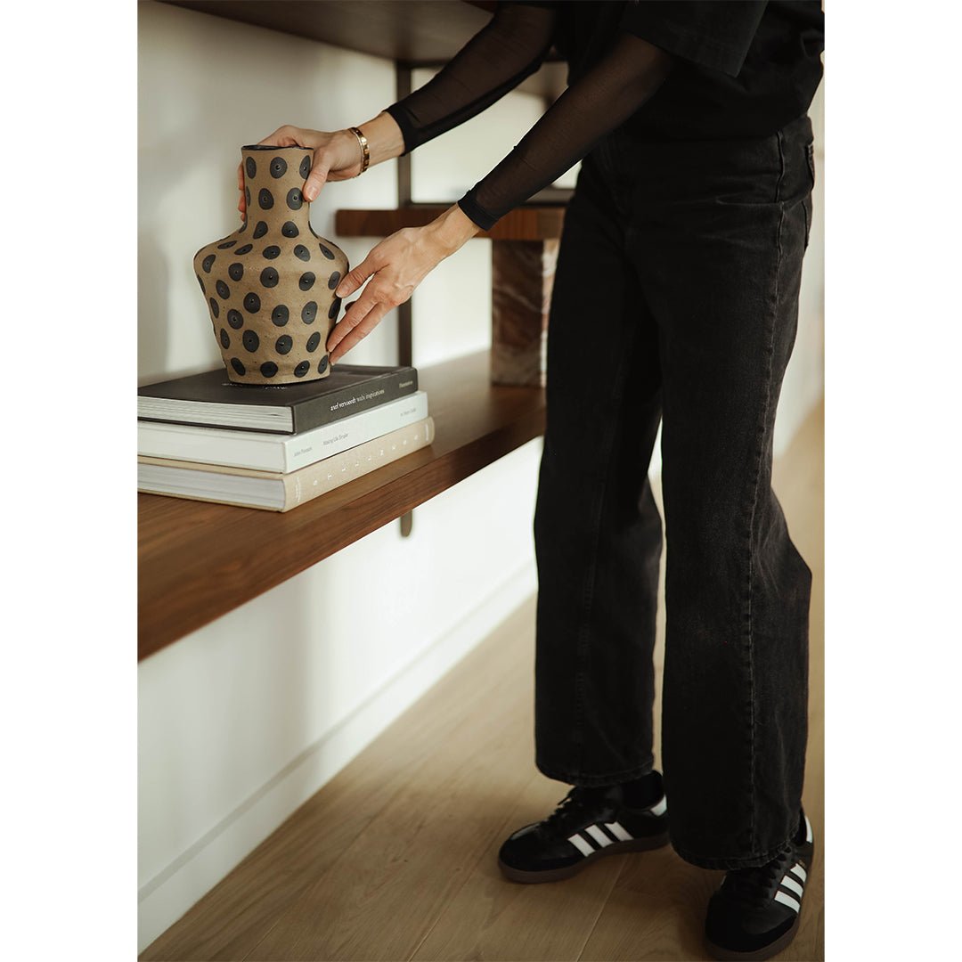 Black Polka Dot Vase no.458