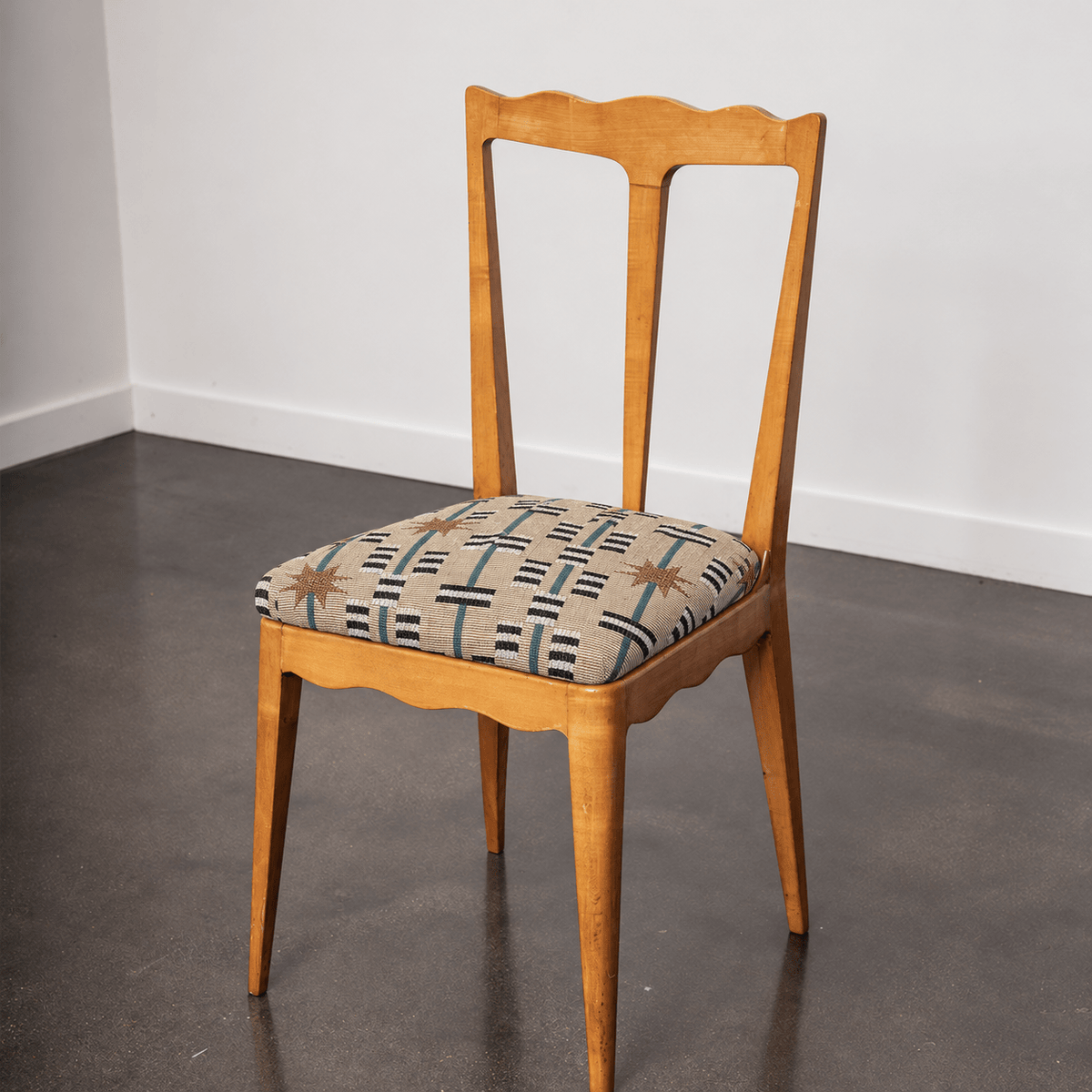 A Set of Six Italian Sculptural Dining Chairs (available 12/01)