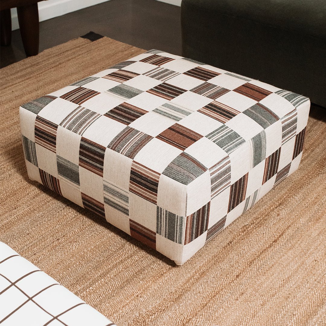 Mid-Century Square Ottoman