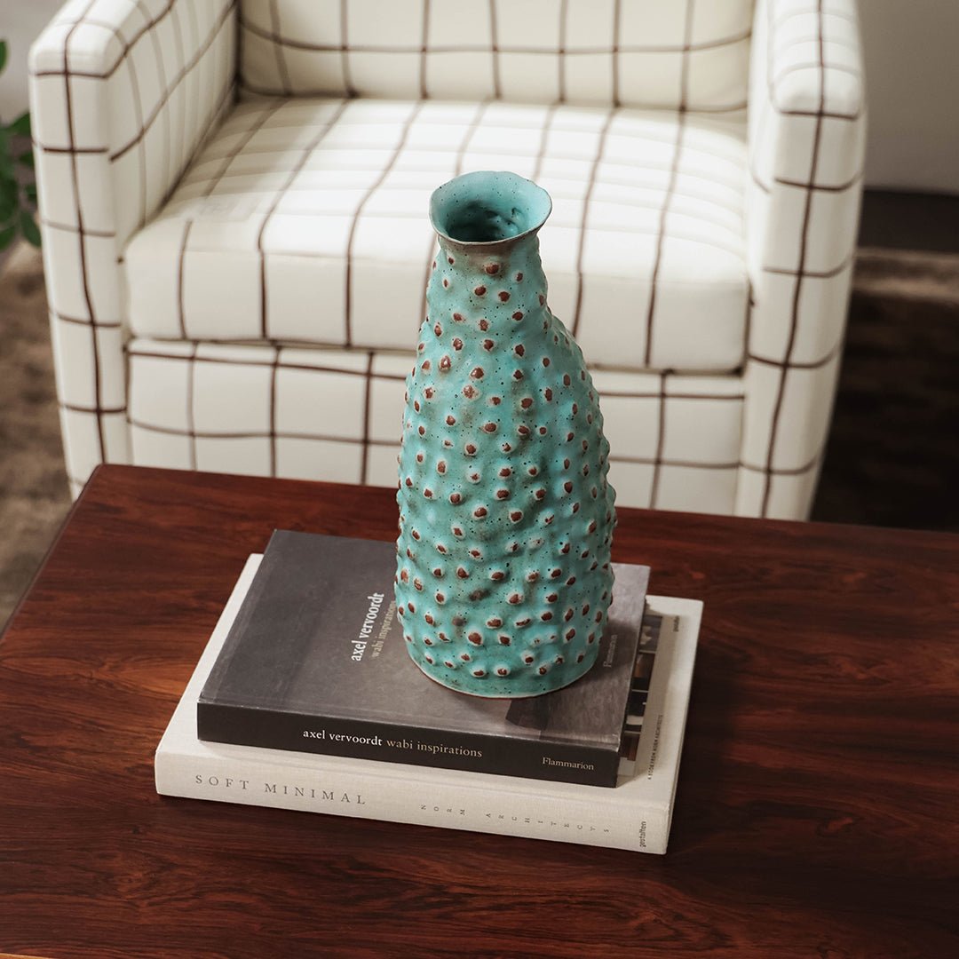 Tall Turquoise Vase