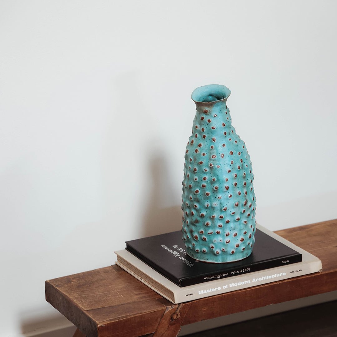 Tall Turquoise Vase