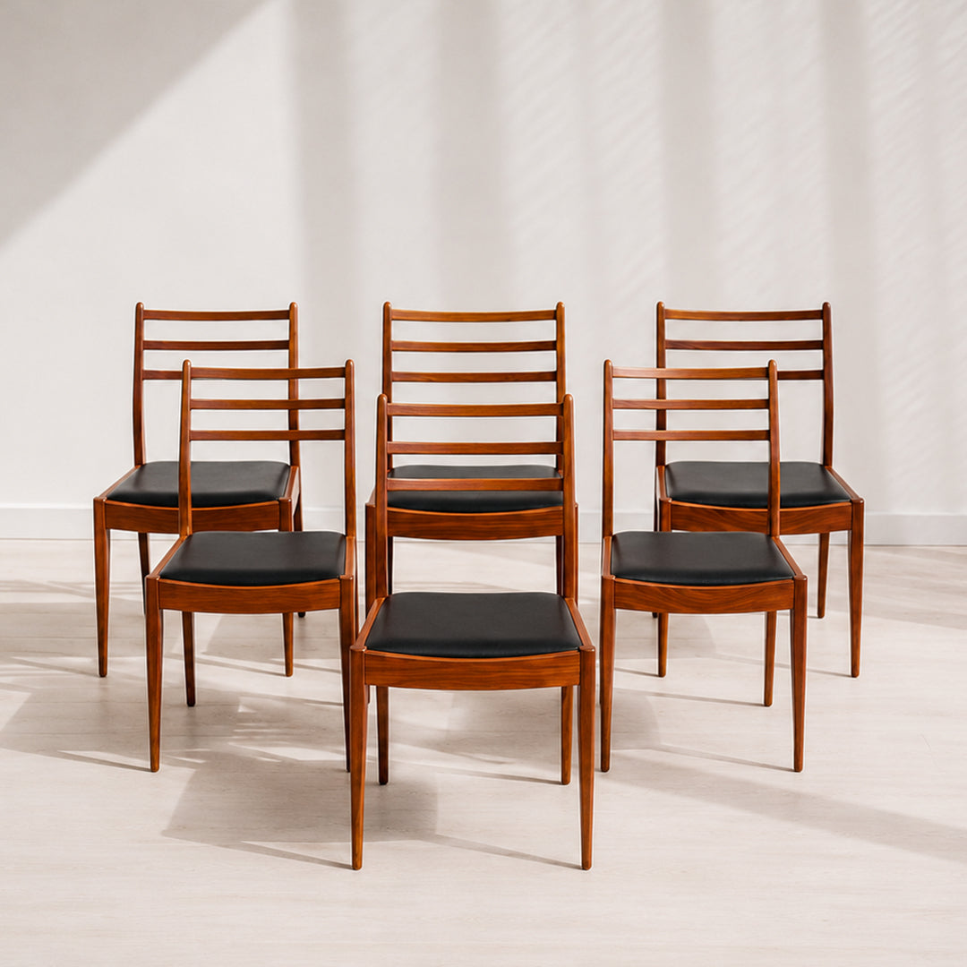 A Set of 6 Dining Chairs by Victor Wilkins for G-Plan (available 10/01)