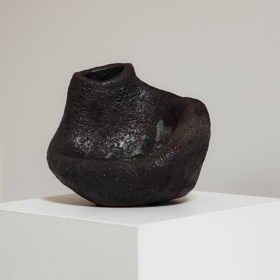 Volcanic Glazed Vase, Medium