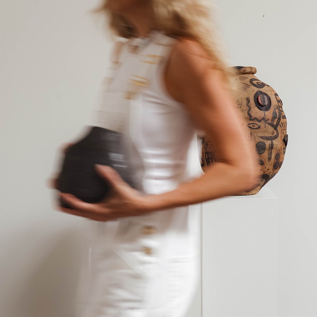 Volcanic Glazed Vase, Medium