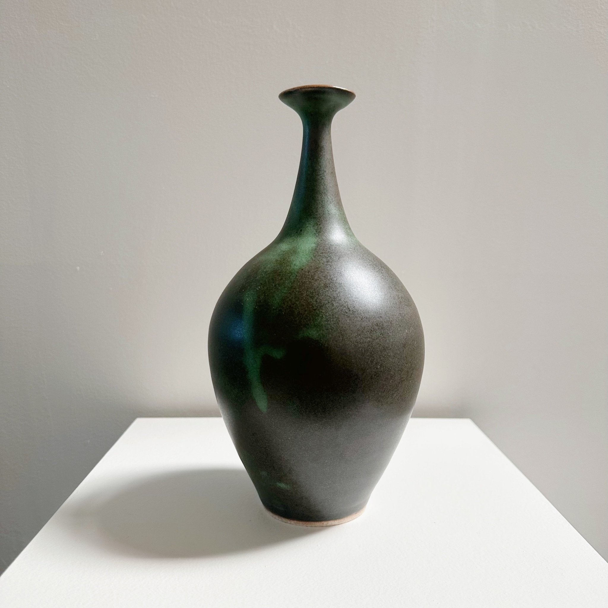 Green Bottleneck Vase