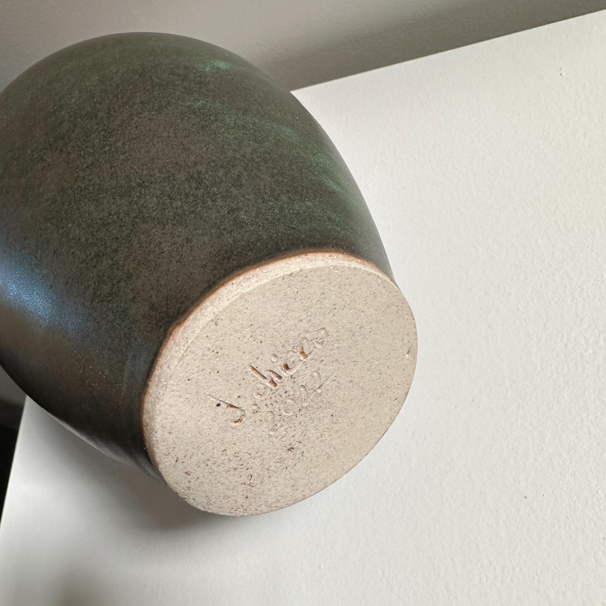 Green Bottleneck Vase