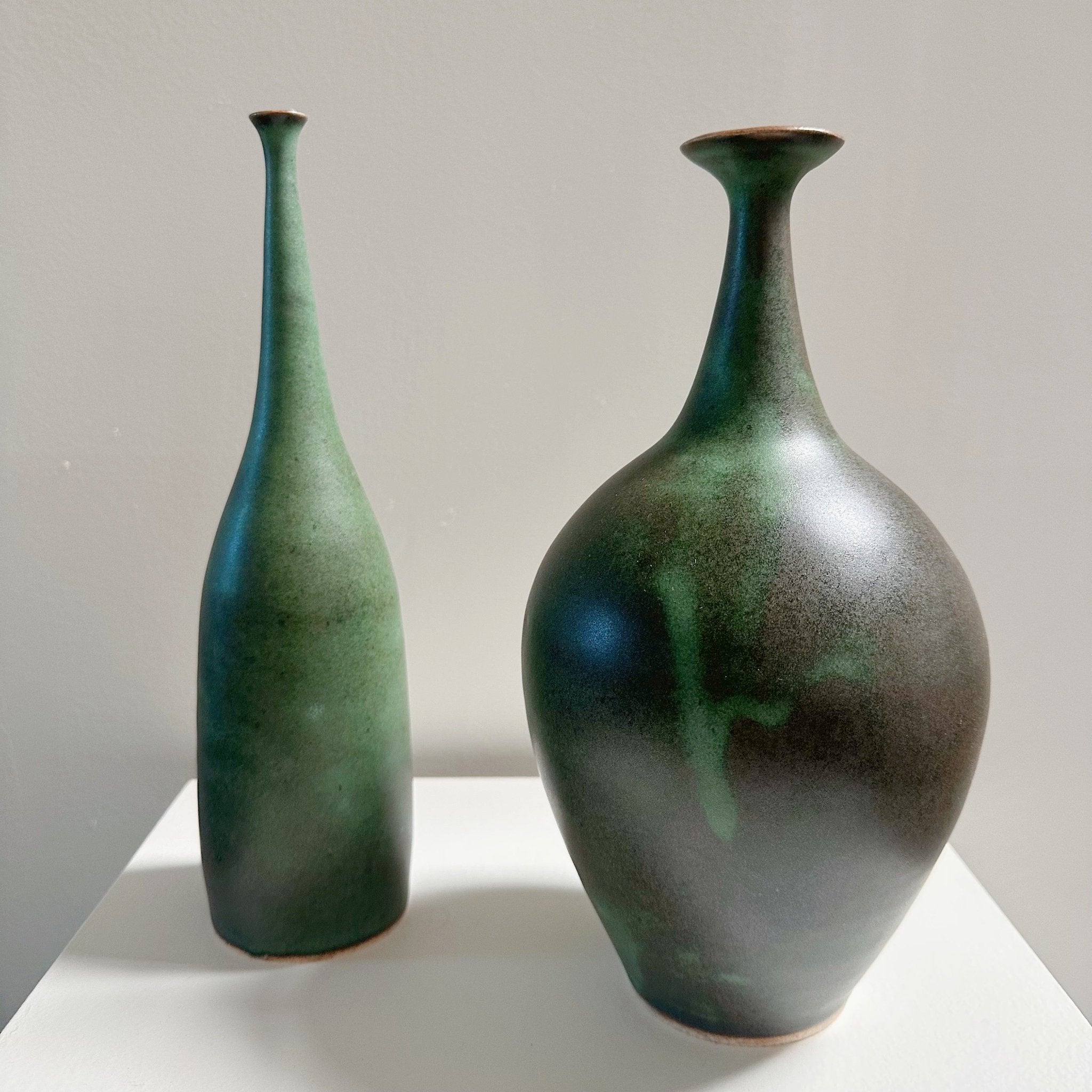 Green Bottleneck Vase