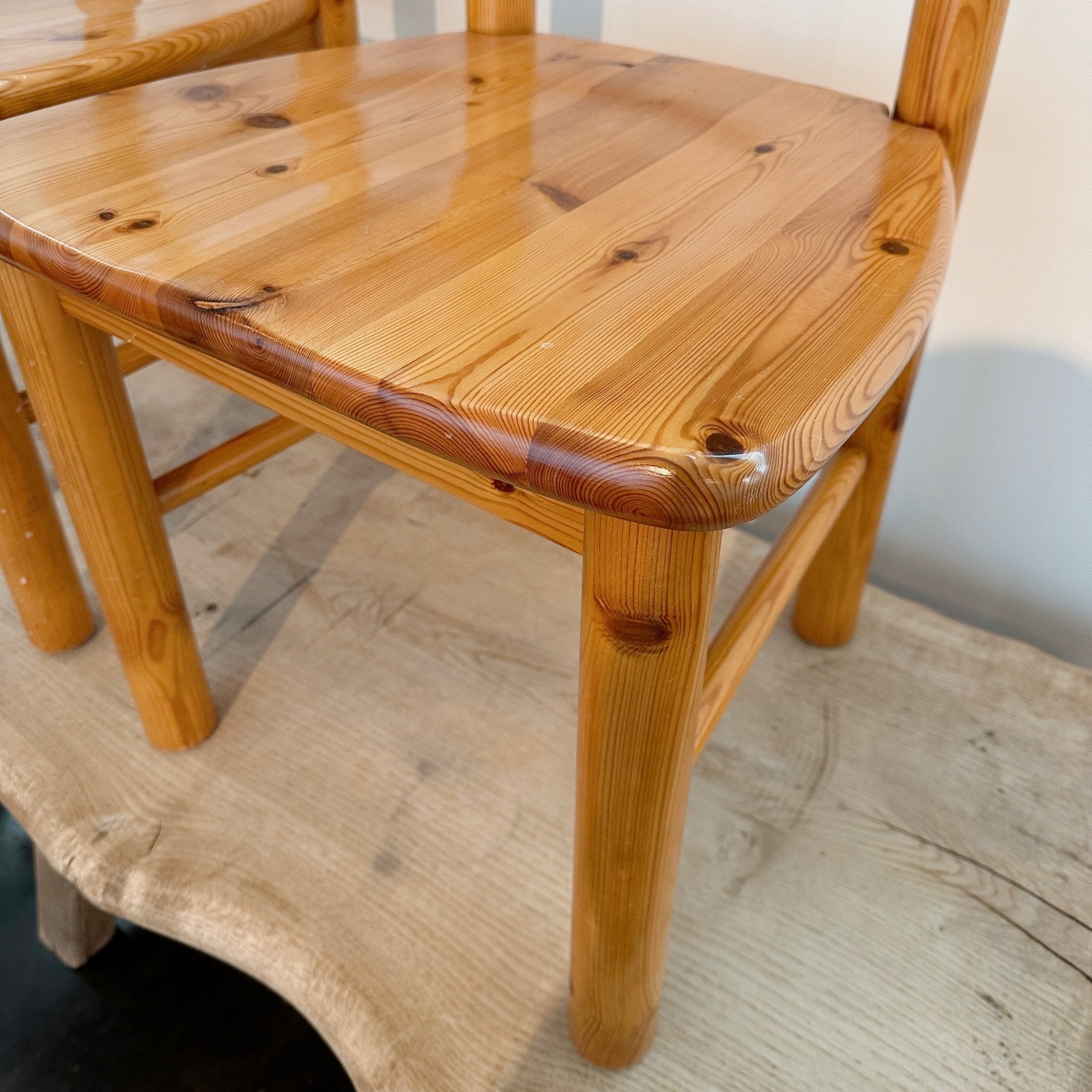 Set of 6 Rainer Daumiller Pine Dining Chairs