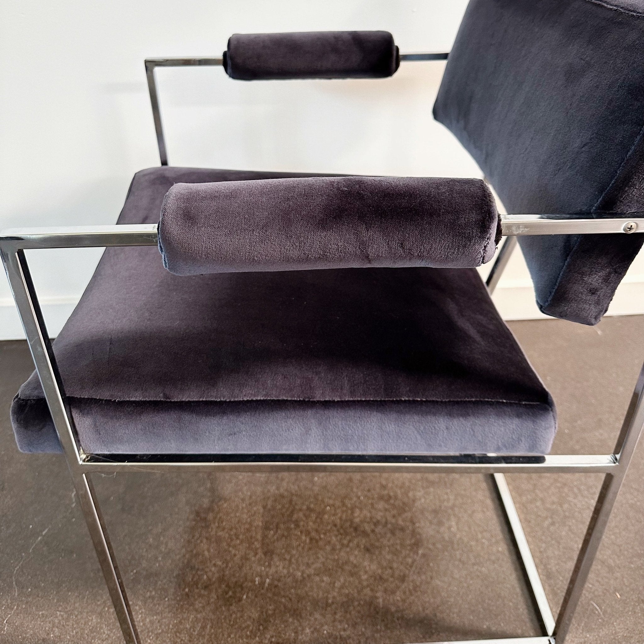 A Pair of 1188 'Thin Line' Armchairs by Milo Baughman