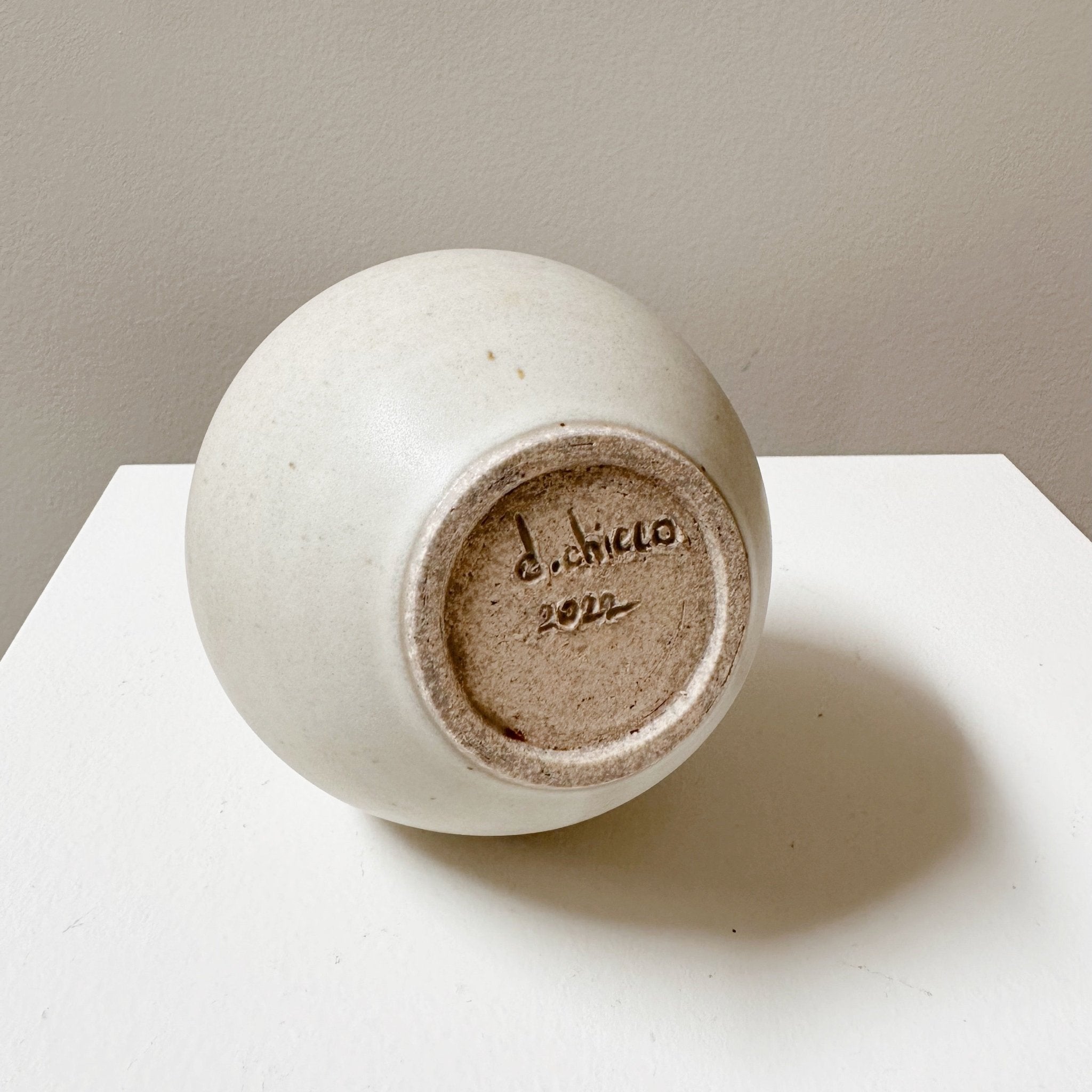 Matte White Flared Vase