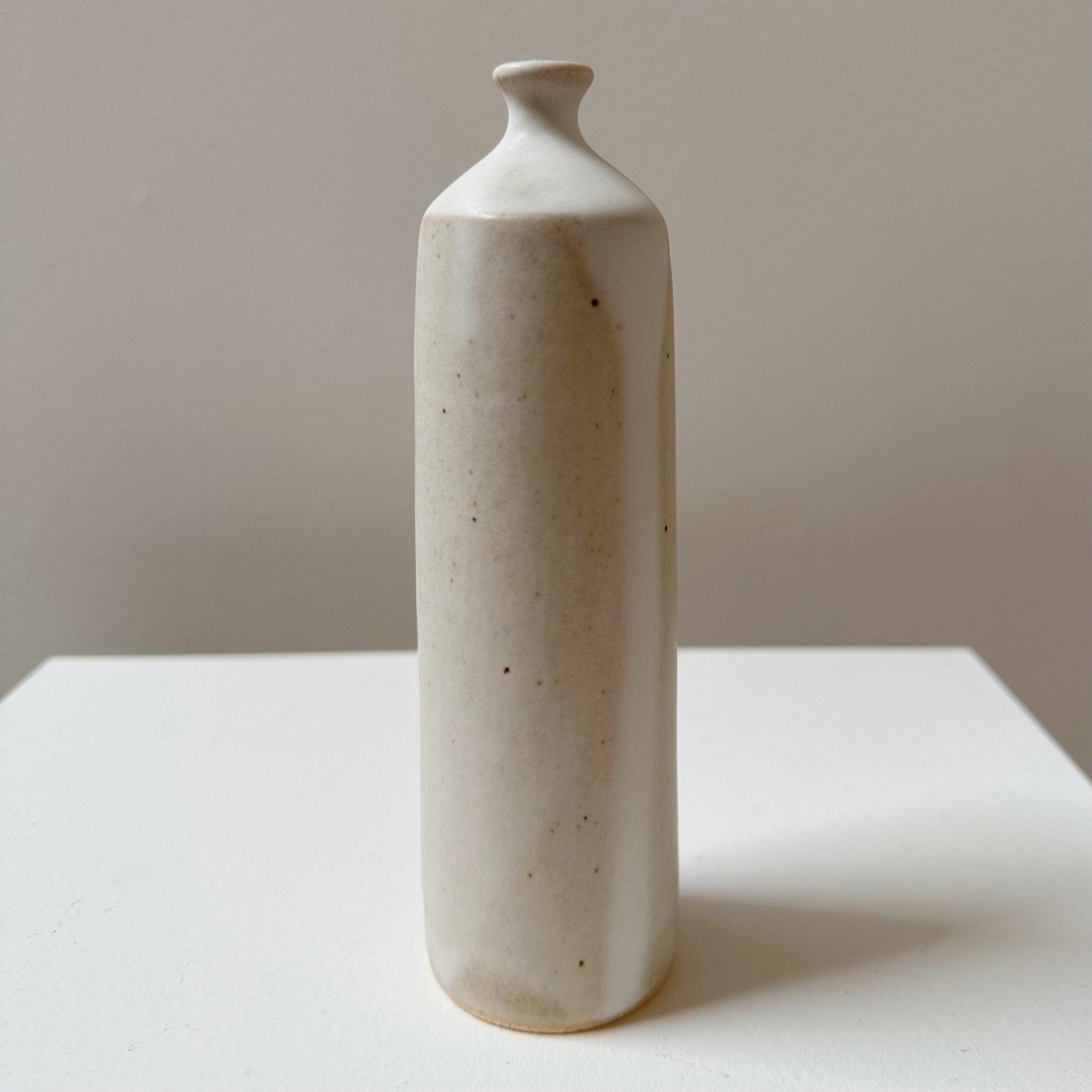 Tall Slim Matte White Vessel