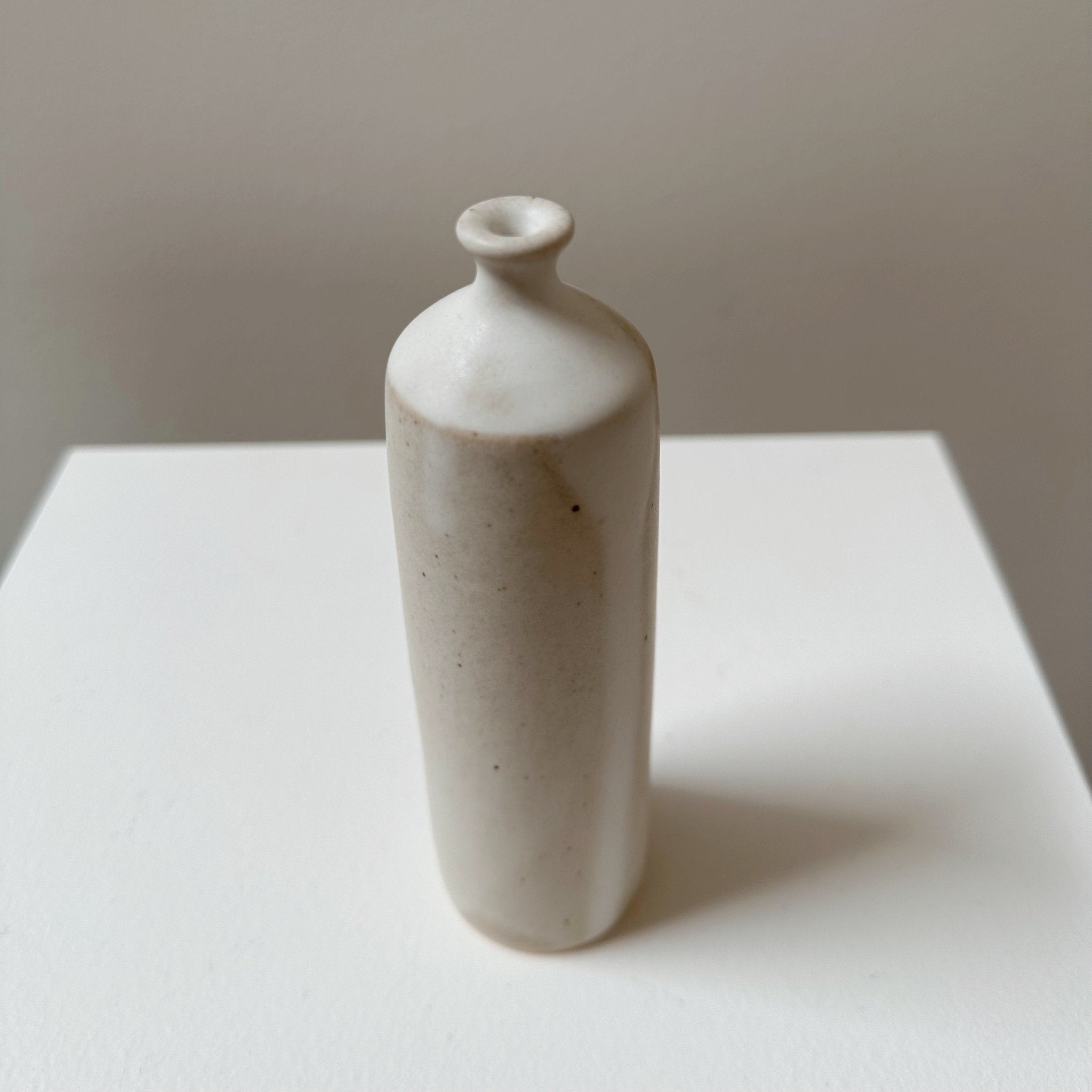 Tall Slim Matte White Vessel