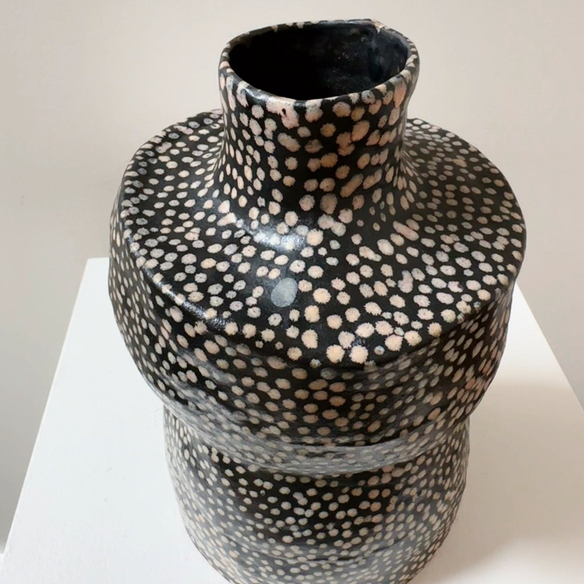 Two-Tone Dotted Vase no. 185