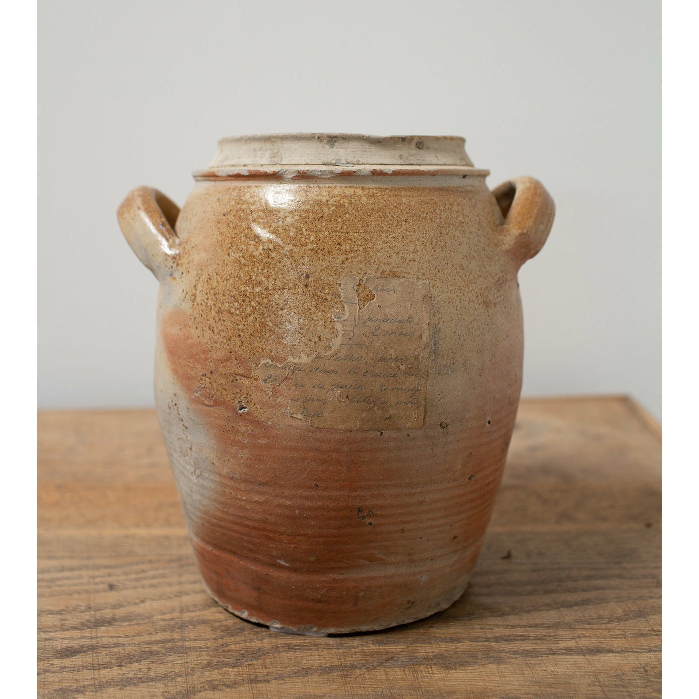 French Salt Glazed Jug with Lug Handles