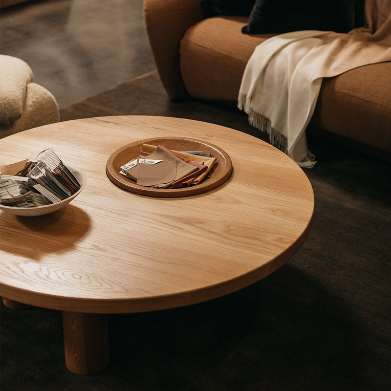 Round Coffee Table in Solid Oak