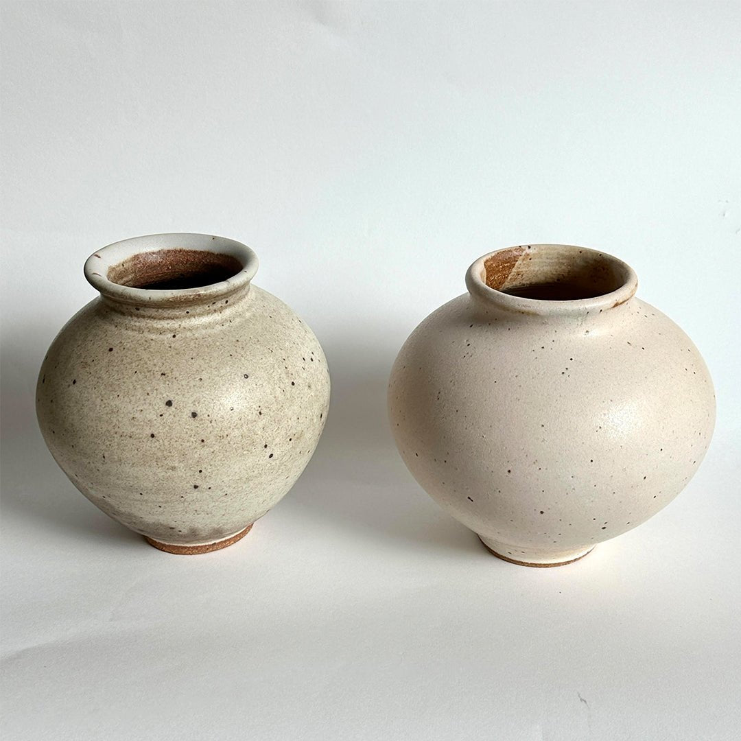 Gray + Brown Specked Vase
