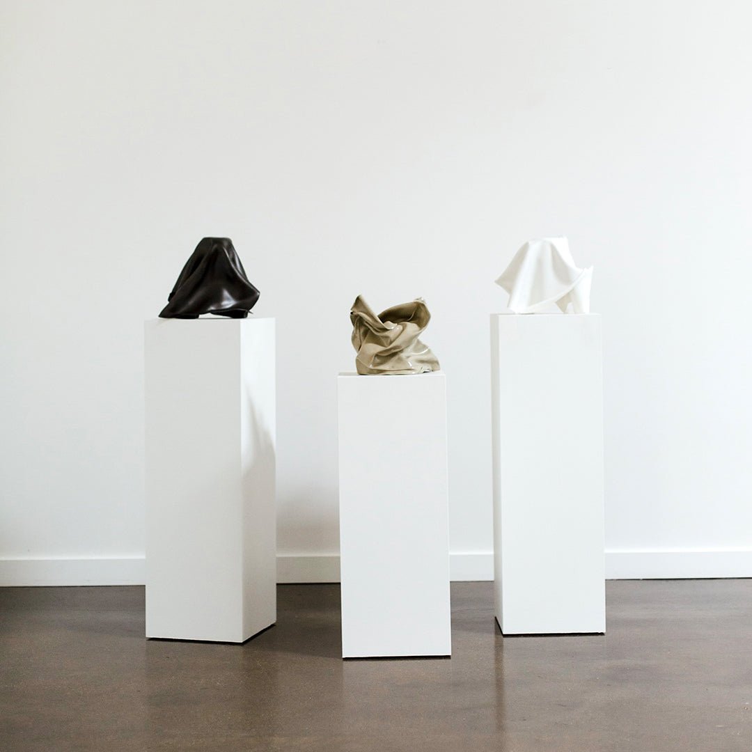 Jason Adkins fold sculptures displayed at The Selby House.