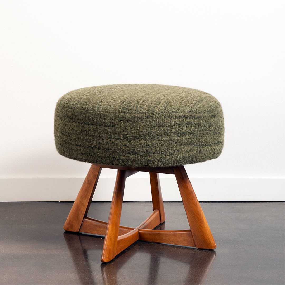 Swivel Ottoman + Stool by Heywood Wakefield