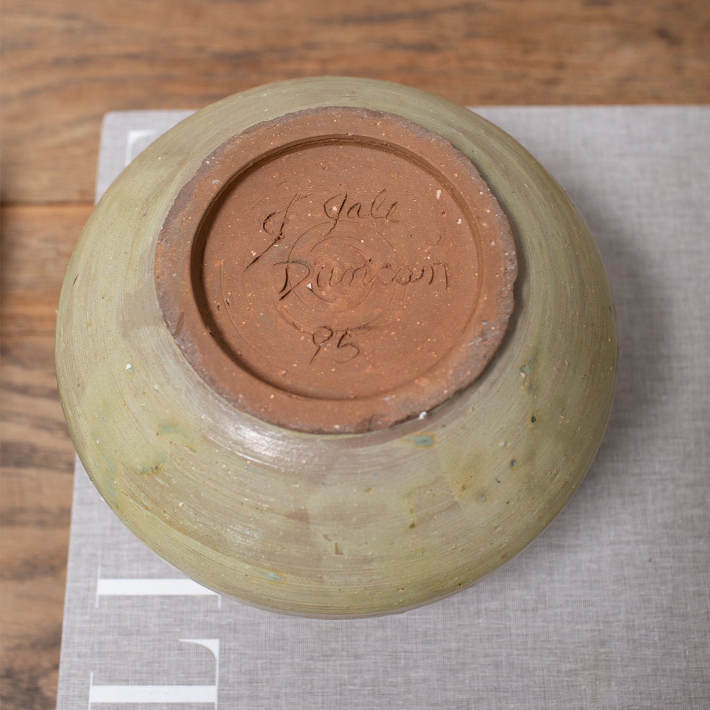 Studio Pottery, Stoneware Pale Green Vase