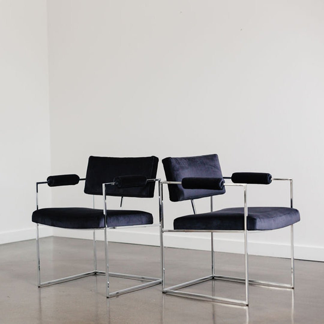 A Pair of 1188 'Thin Line' Armchairs by Milo Baughman