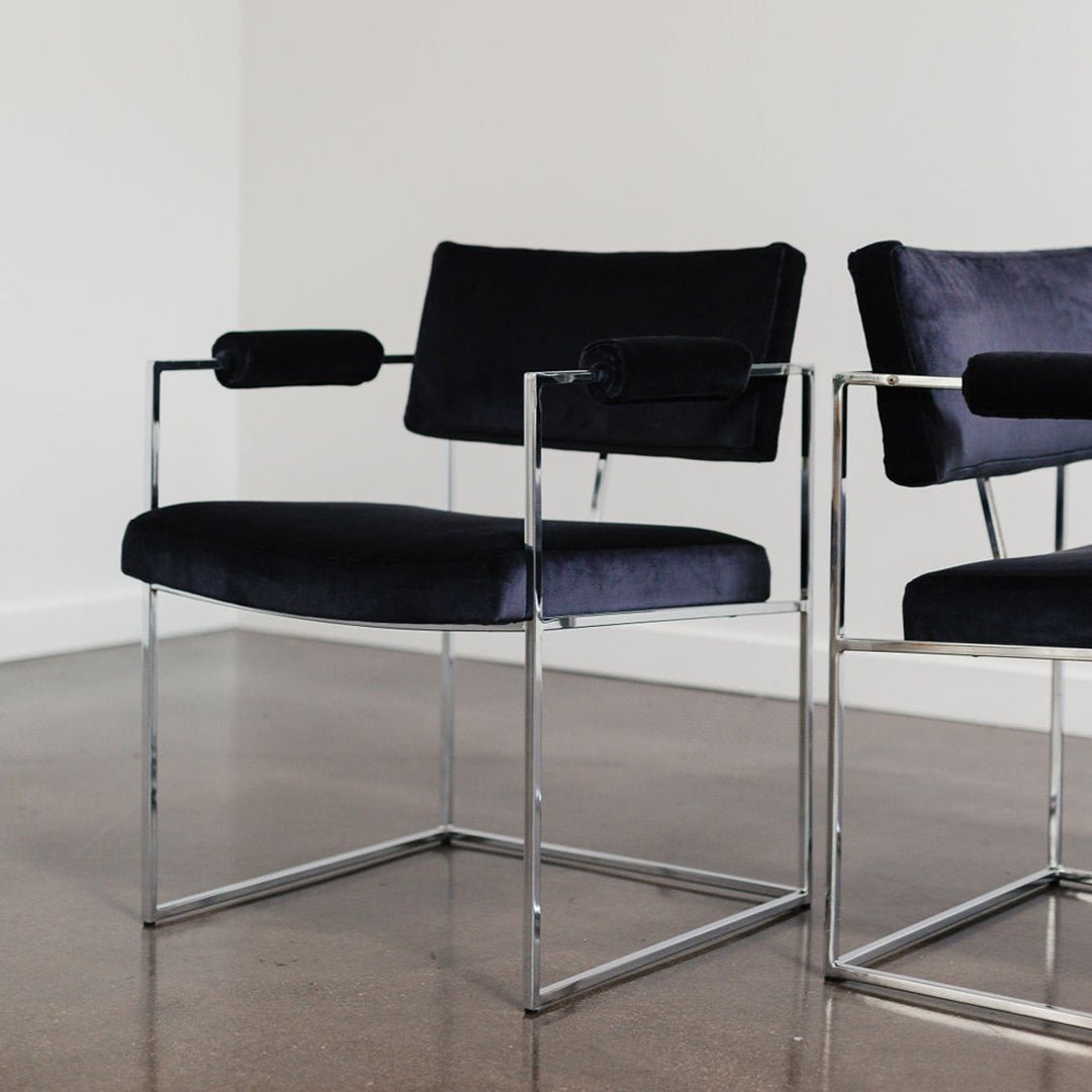 A Pair of 1188 'Thin Line' Armchairs by Milo Baughman