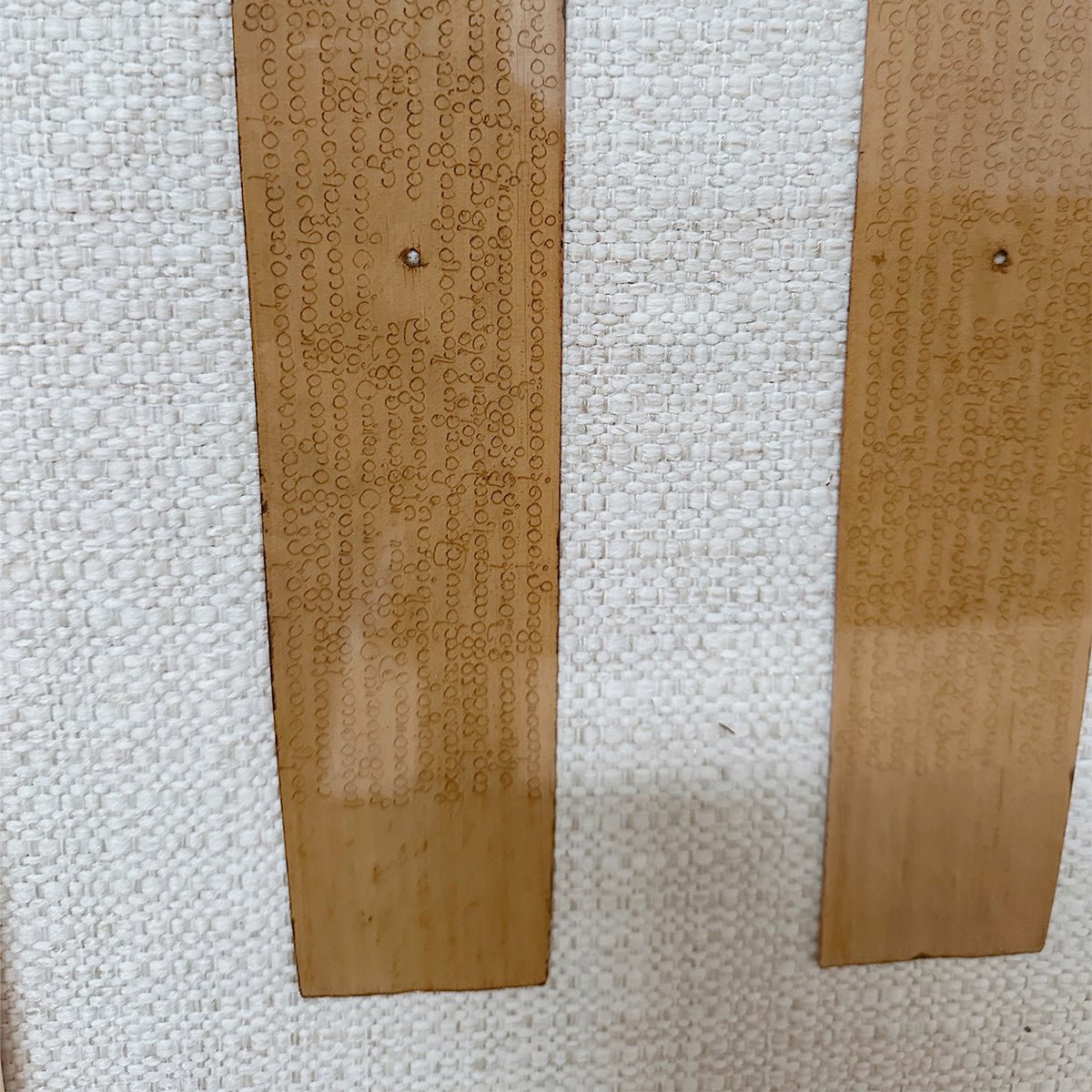 A Pair of Buddhist Monk Scripts on Linen
