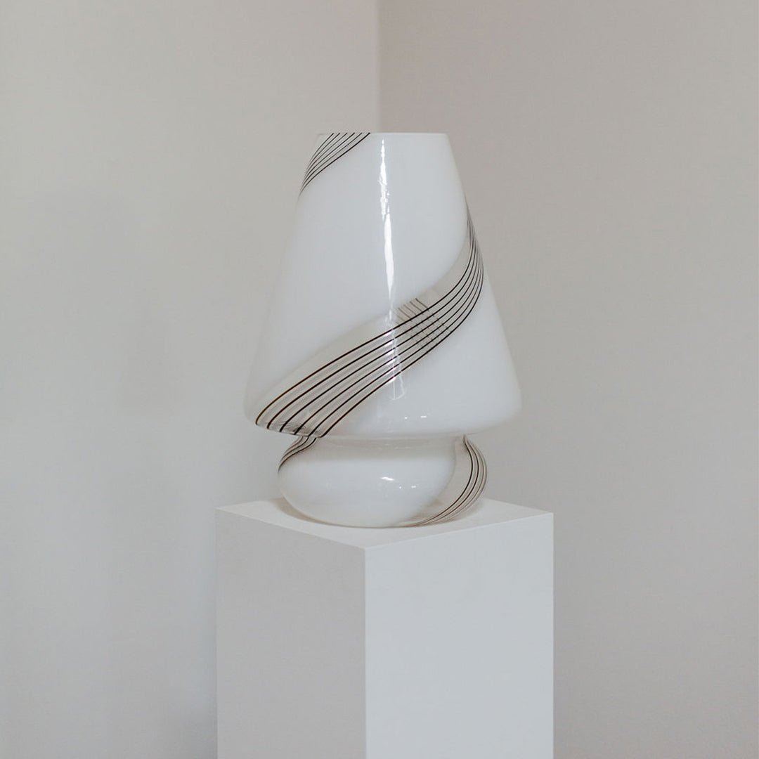 Vintage Murano Glass Mushroom Table Lamp