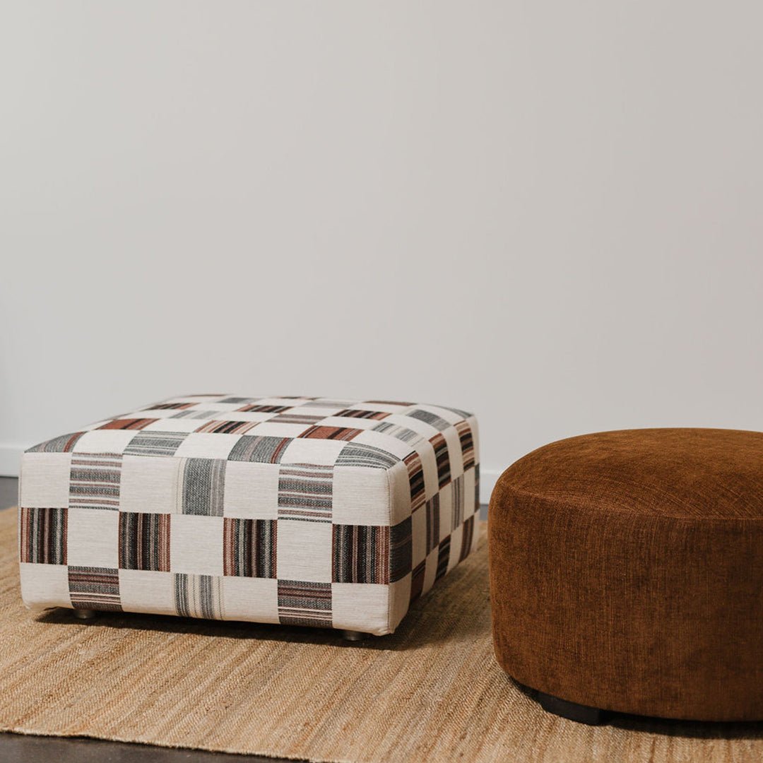 Mid-Century Square Ottoman