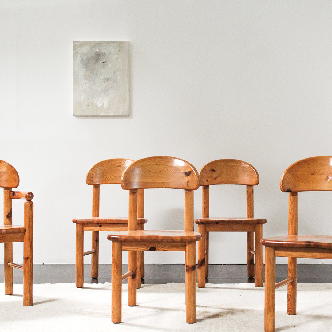 Set of 6 Rainer Daumiller Pine Dining Chairs