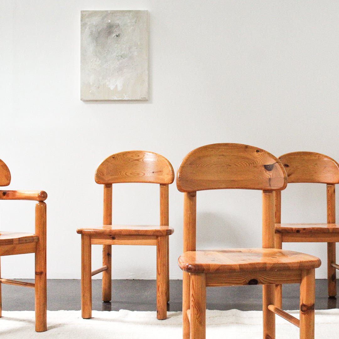 Set of 6 Rainer Daumiller Pine Dining Chairs