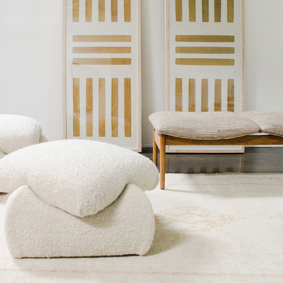 A Rare Pair of Ottomans Attributed to Karl Springer