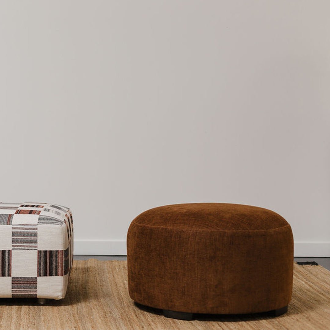 Vintage Round Ottoman
