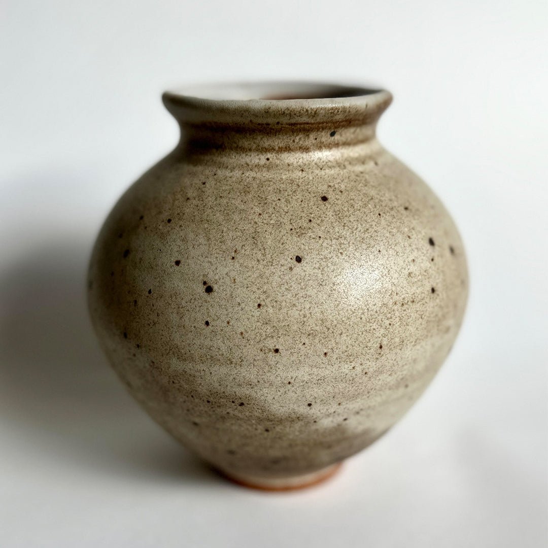 Gray + Brown Specked Vase