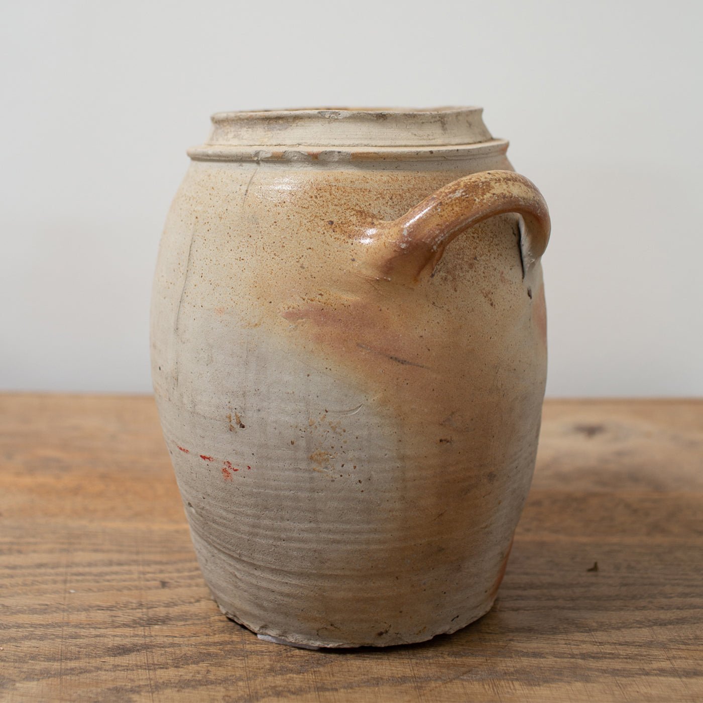 French Salt Glazed Jug with Lug Handles