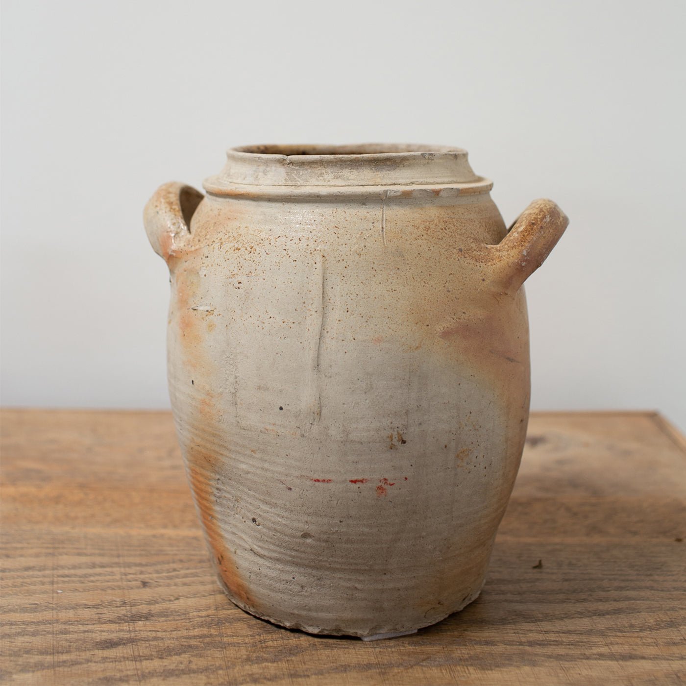 French Salt Glazed Jug with Lug Handles