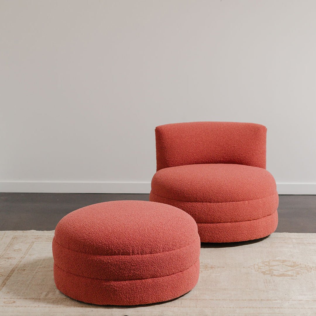 Weiman Lounge Swivel Chair + Ottoman