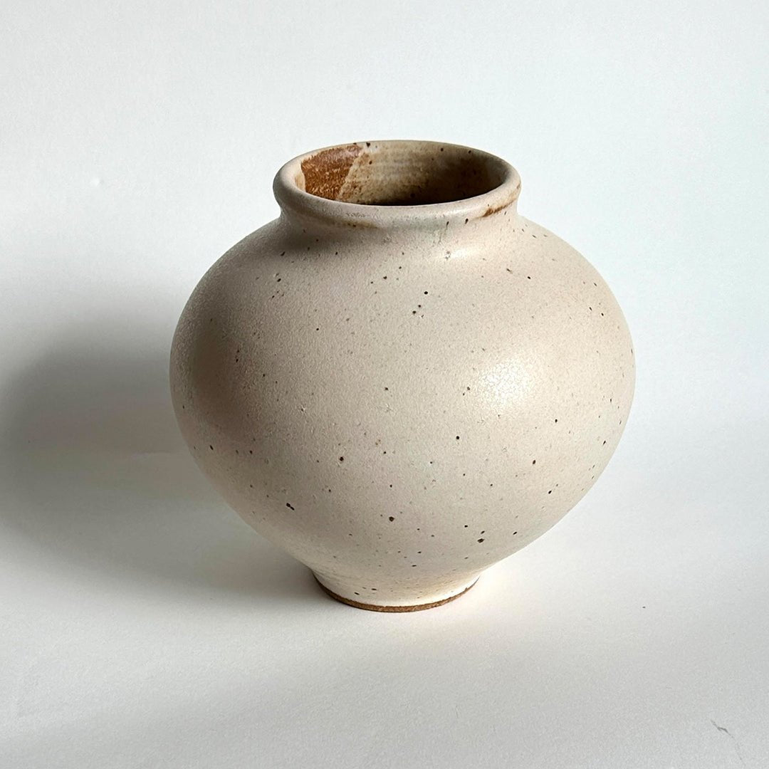 Warm Satin White Vase