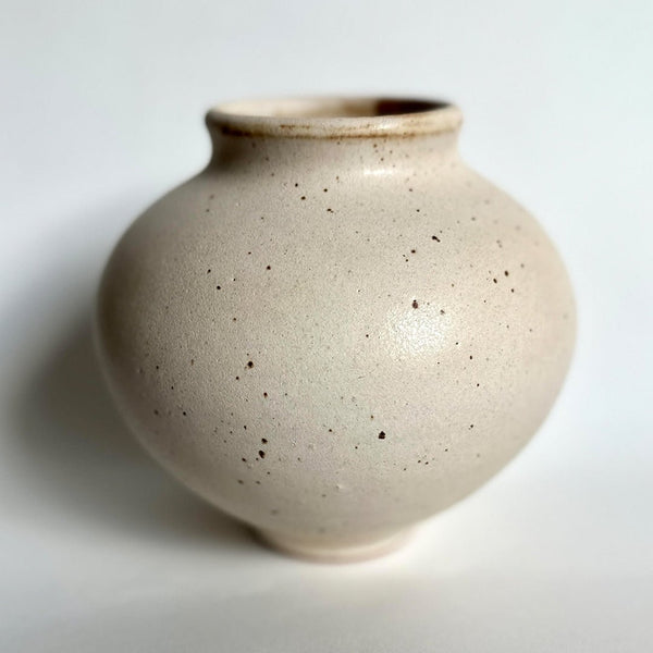 Warm Satin White Vase